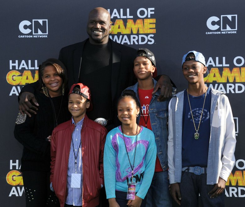 Shaquille O'Neal ze swoimi dziećmi