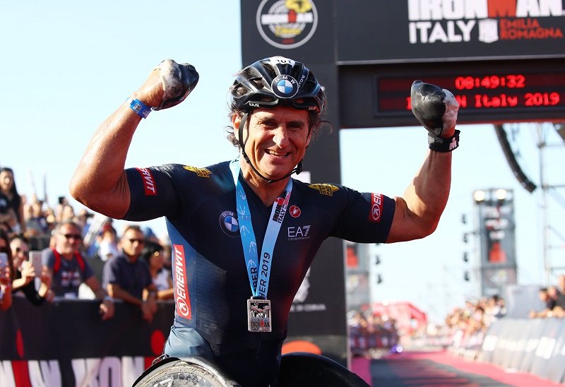 Wrzesień 2019 roku, Alex Zanardi po zwycięstwie w zawodach Ironman Italy