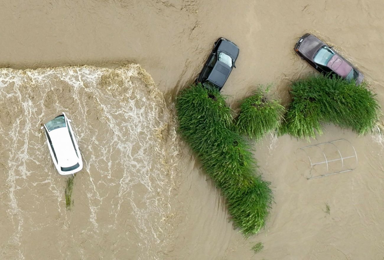 powódź samochód