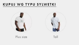 Ubrania tall i plus size w sklepach internetowych