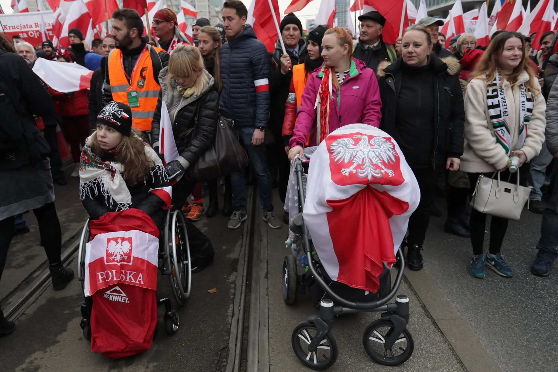 Marsz Niepodległości w Warszawie
11.11.2019 Warszawa . Marsz Niepodleglosci z ronda Dmowskiego na blonia Stadionu Narodowego z okazji Narodowego Swieta Niepodleglosci .