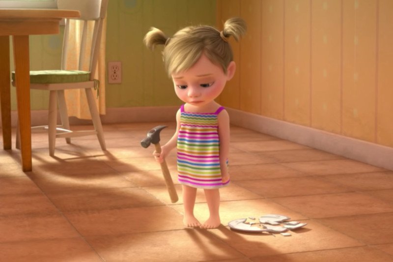 dziecko kłamie, kłamstwo, co zrobić, gdy dziecko kłamie, kadr z filmu "w głowie się nie mieści", "inside out"