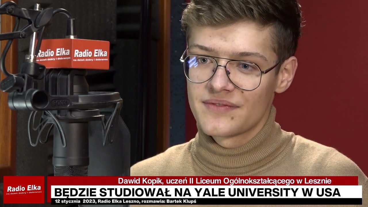 Dawid Kopik będzie studiował na uniwersytecie Yale