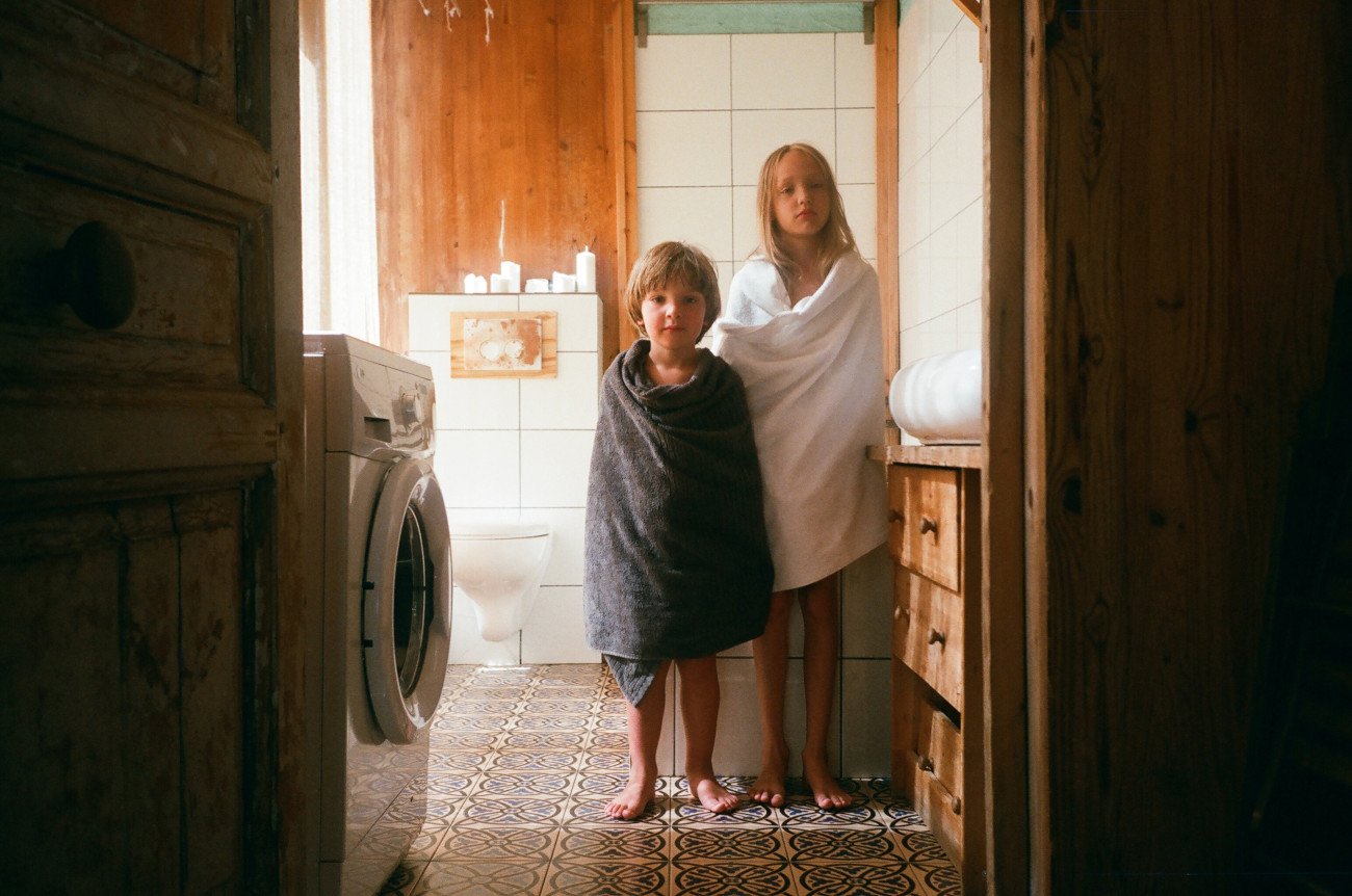 kąpiel, dzieci, rodzeństwo