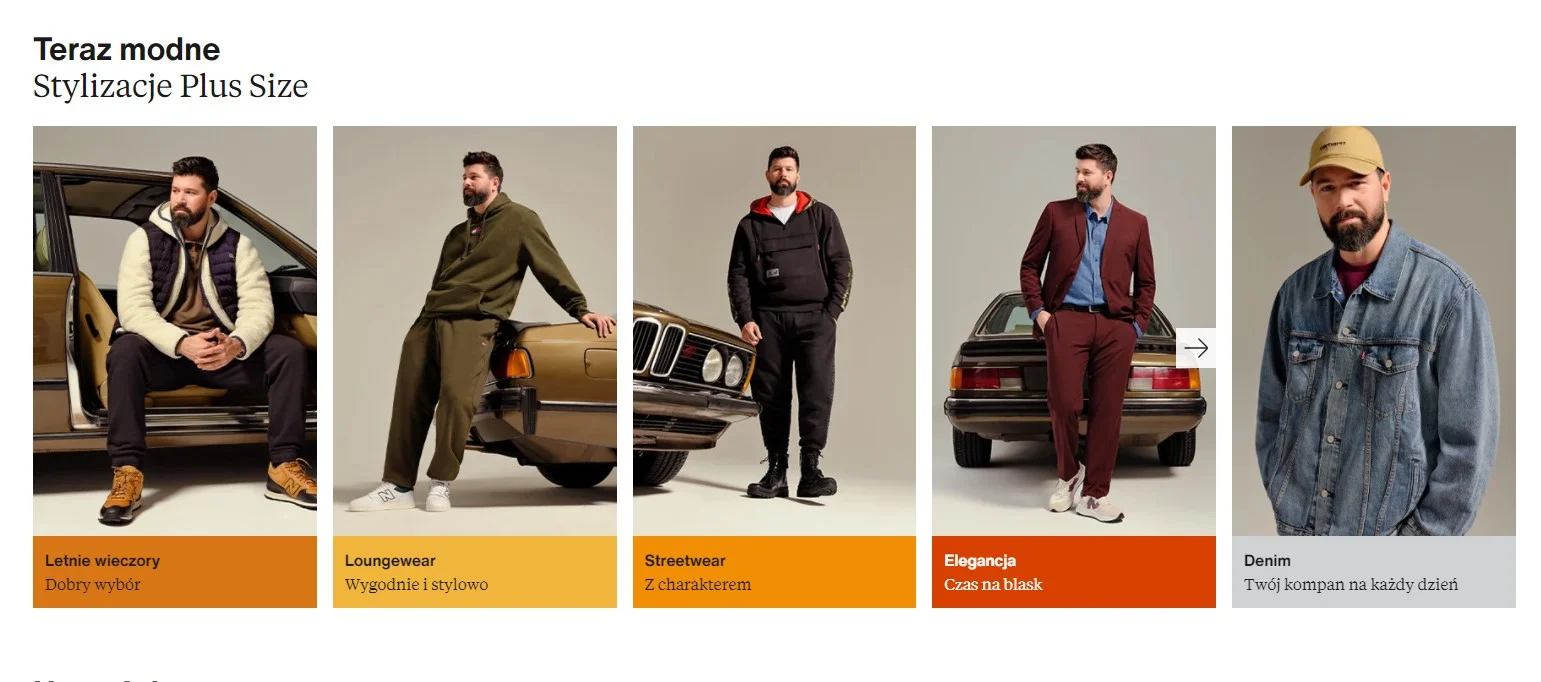 Ubrania plus size dla mężczyzn