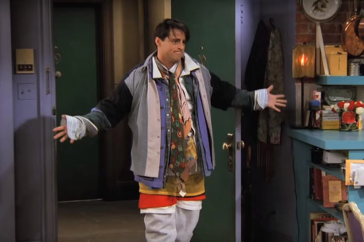 Ubranie na cebulkę, Joey "Przyjaciele", warstwy ubrania