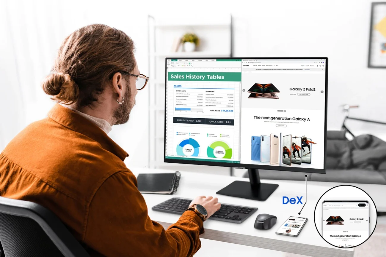 Smart Monitor M7 oferuje mobilną łączność ze smartfonem. To coś więcej niż tylko wymiana danych – to przeniesienie urządzenia przenośnego na ekran monitora!